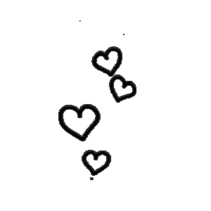 Gif animé coeurs noirs et blancs 